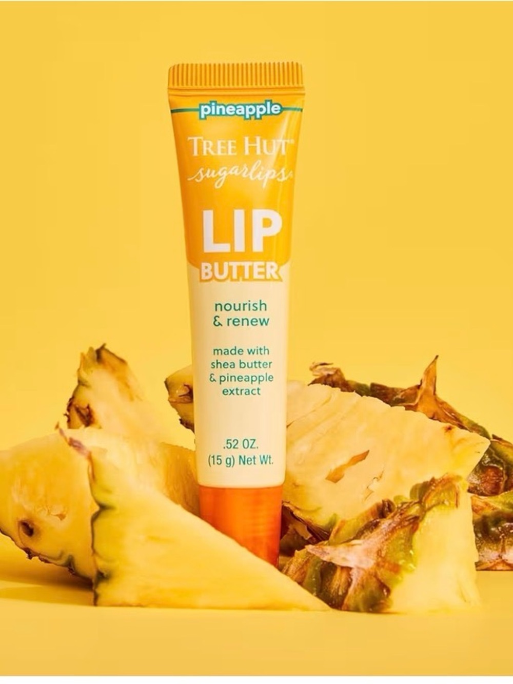Tree Hut Pineapple Sugarlips Lip Butter, Moisturizing & Nourishing Lip Care for